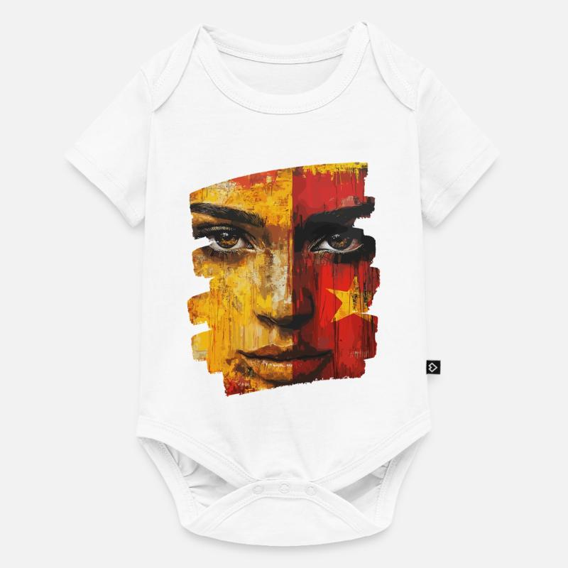 Drapeau espagnol Espagne - Body à manches courtes Premium Bébé - blanc