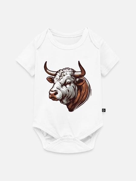 Stier - Baby Premium Kurzarmbody - Weiß
