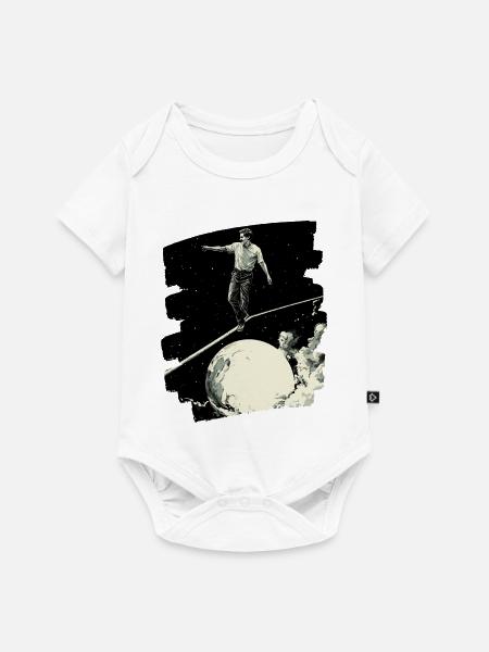 Slackline Slacklining Balance - Baby Premium Kurzarmbody - Weiß