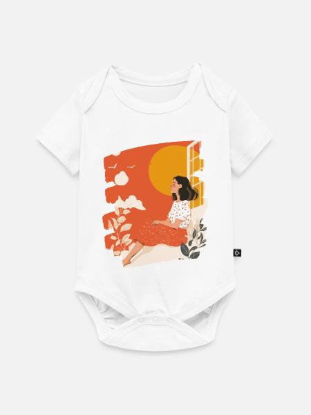 Relax Meditation Selfcare Me-Time - Baby Premium Kurzarmbody - Weiß