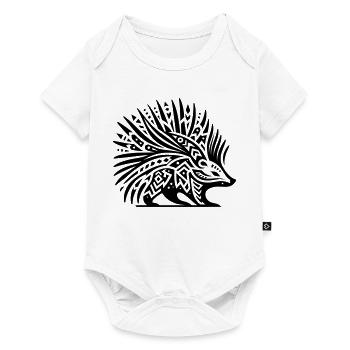 Porc-épic tribal - Body à manches courtes Premium Bébé - blanc - Devant