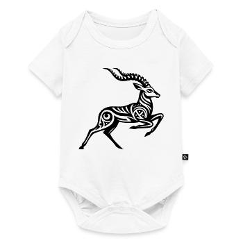 Impala tribal - Body à manches courtes Premium Bébé - blanc - Devant