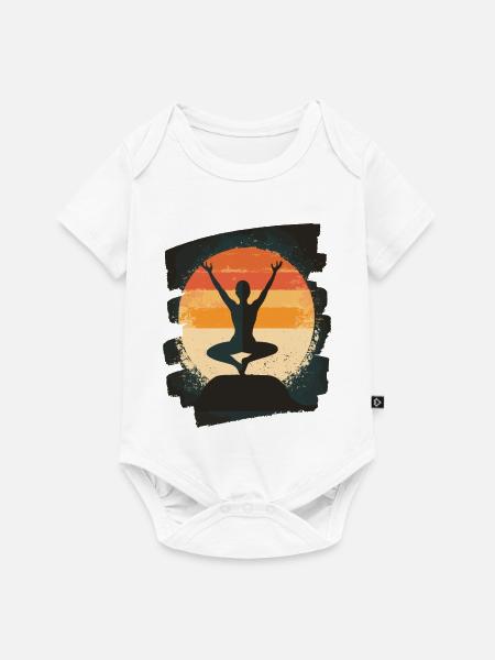 Yoga Namaste Meditation - Baby Premium Kurzarmbody - Weiß