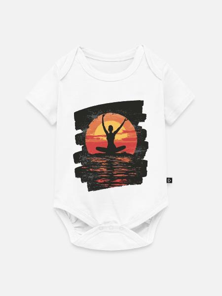Yoga Namaste Meditation - Baby Premium Kurzarmbody - Weiß