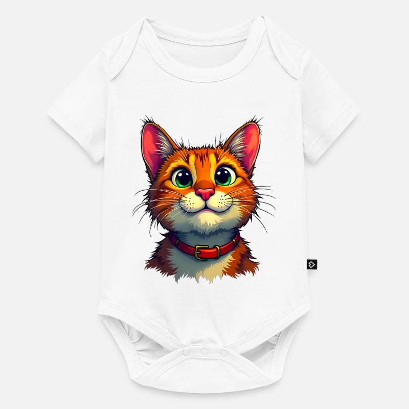 Chat mignon - Body à manches courtes Premium Bébé - blanc