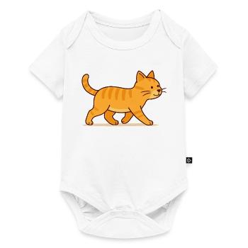 Kater Pauli - Baby Premium Kurzarmbody - Weiß - Vorne