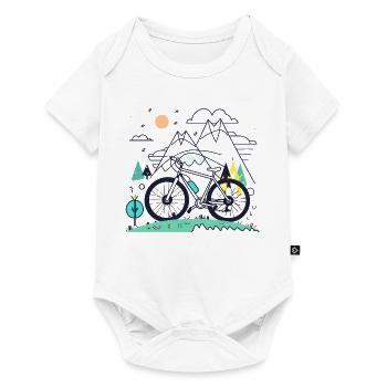 Fahrradfahrer - Baby Premium Kurzarmbody - Weiß - Vorne