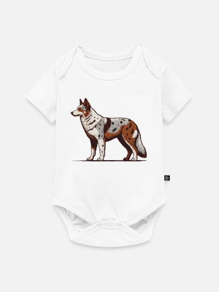 Australian Koolie - Baby Premium Kurzarmbody - Weiß