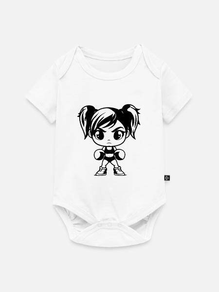 Boxerin - Baby Premium Kurzarmbody - Weiß