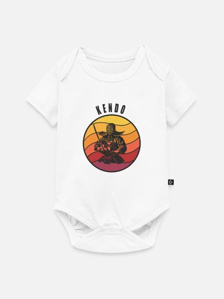 Retro Kendo Samurai Style - Baby Premium Kurzarmbody - Weiß