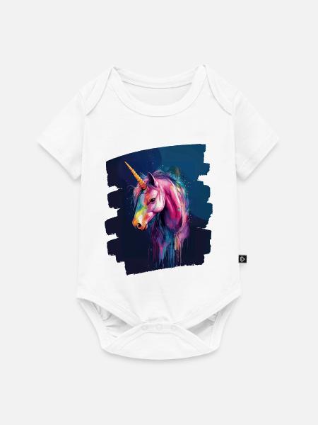 Einhorn - Baby Premium Kurzarmbody - Weiß