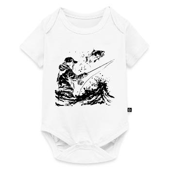 Dessin de pêche - Body à manches courtes Premium Bébé - blanc - Devant