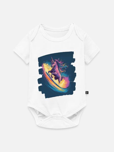 Einhorn - Baby Premium Kurzarmbody - Weiß