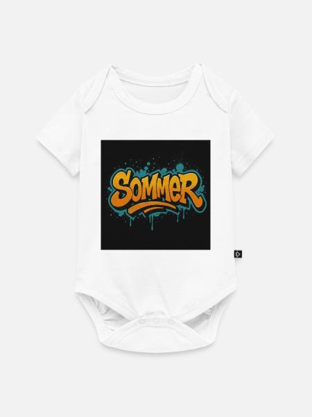 Sommer - Baby Premium Kurzarmbody - Weiß