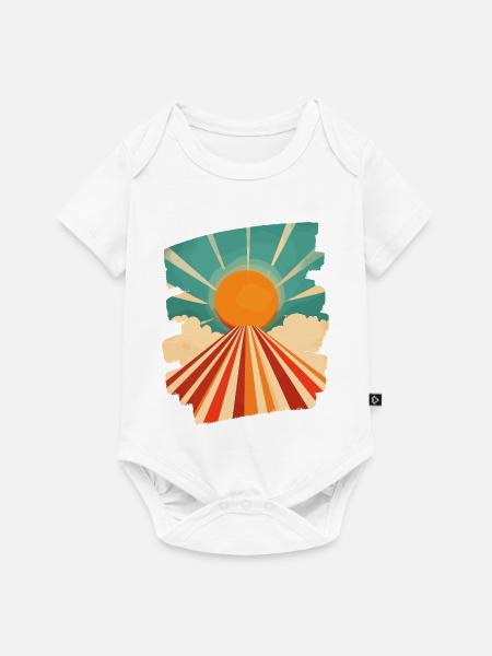 Sommer Sonne - Baby Premium Kurzarmbody - Weiß