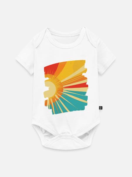 Sommer Sonne - Baby Premium Kurzarmbody - Weiß