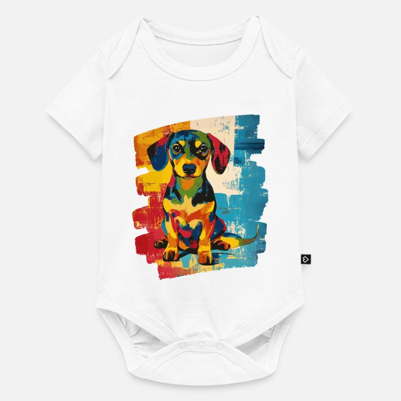 Teckel Dackel - Body à manches courtes Premium Bébé - blanc