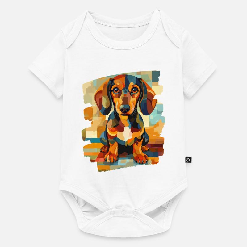 Teckel Dackel - Body à manches courtes Premium Bébé - blanc