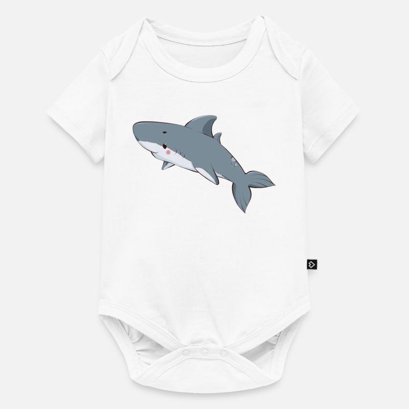 Requin - Body à manches courtes Premium Bébé - blanc
