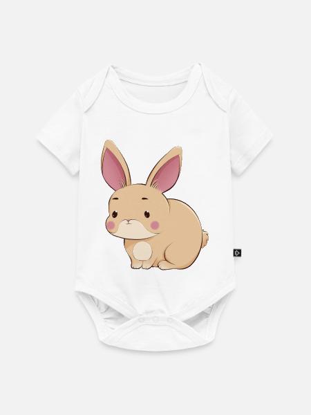 Hase - Baby Premium Kurzarmbody - Weiß
