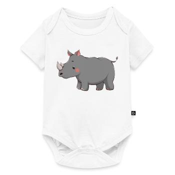 Nashorn - Baby Premium Kurzarmbody - Weiß - Vorne