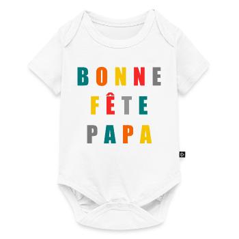 HAPPY FATHER'S DAY. DAD. FATHER'S DAY. FATHER - Baby Premium short-sleeve bodysuit - white - Front