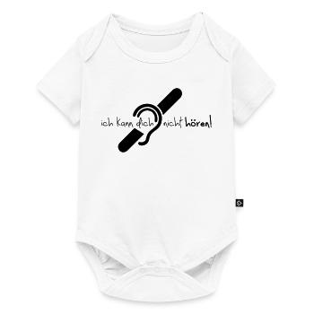 Ich kann dich nicht hören. Limited hearing. - Baby Premium short-sleeve bodysuit - white - Front