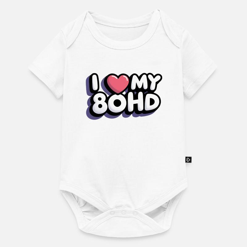 J’adore mon 80HD - Body à manches courtes Premium Bébé - blanc