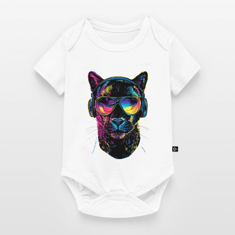 Panthère Léopard Grand Chat Mignon Gros Chat Panter Body à manches courtes Premium Bébé