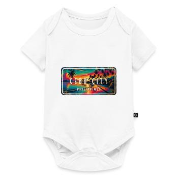 Cebu City – Tropical Retro Sign - Baby Premium short-sleeve bodysuit - white - Front