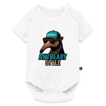 Antbeary Style Aardvark Cartoon - Baby Premium short-sleeve bodysuit - white - Front