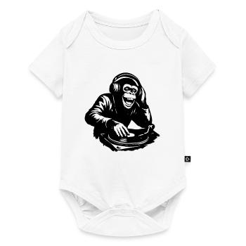 DJ The Monkey Dance Banksy Style - Baby Premium short-sleeve bodysuit - white - Front