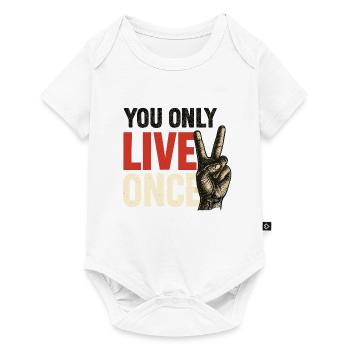 Du Lebst Nur Einmal Vintage - Baby Premium Kurzarmbody - Weiß - Vorne