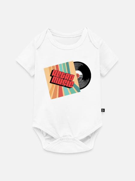 Retro-Musik - Baby Premium Kurzarmbody - Weiß