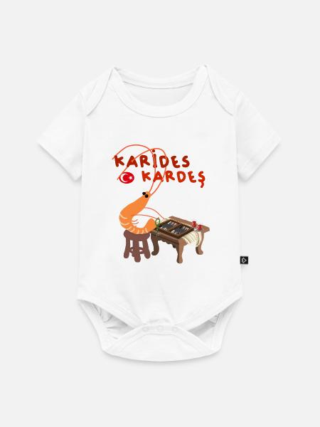 Türkische Garnele Karides Kardes - Baby Premium Kurzarmbody - Weiß