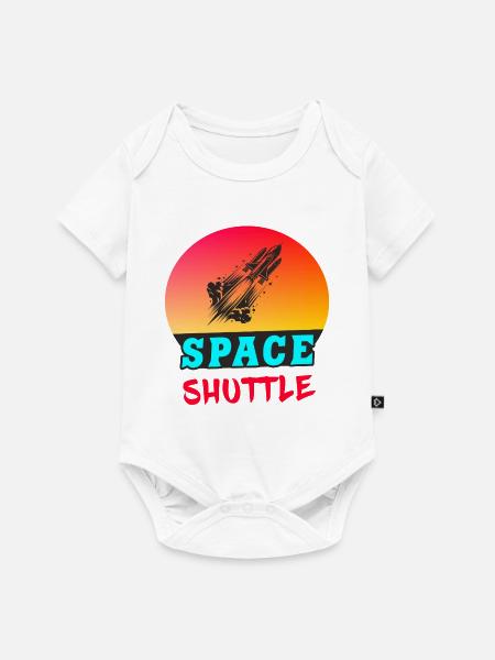 Space Shuttle Sonnenuntergang Design - Baby Premium Kurzarmbody - Weiß