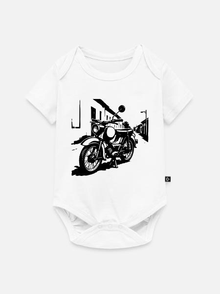 Zweitakt-Legende Oststyle - Baby Premium Kurzarmbody - Weiß