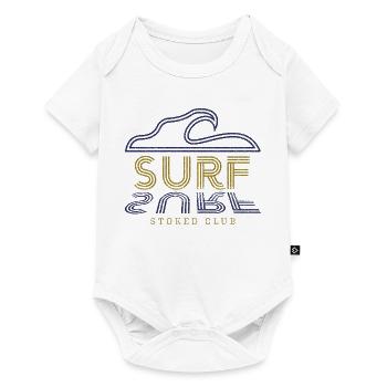 Surf Stoked Club - Surfing Wave - Baby Premium short-sleeve bodysuit - white - Front