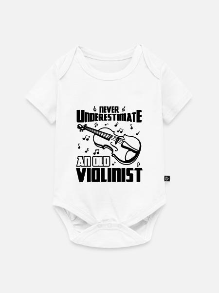 Geige Großvater - Baby Premium Kurzarmbody - Weiß
