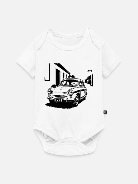 Alpenblech mit Herz - Baby Premium Kurzarmbody - Weiß