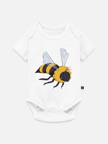 Biene - Baby Premium Kurzarmbody - Weiß