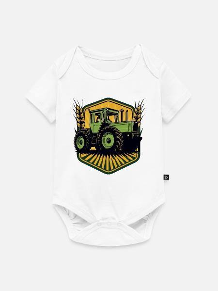 Feldkraft Legende MB Trac - Baby Premium Kurzarmbody - Weiß