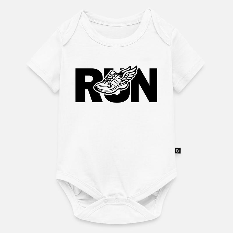Run - course à pied - Body à manches courtes Premium Bébé - blanc