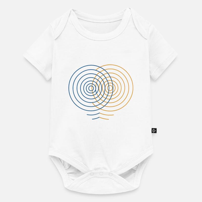 Interférence concentrique – Conception physique - Body à manches courtes Premium Bébé - blanc