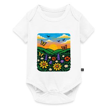 Summer Meadow - Baby Premium short-sleeve bodysuit - white - Front