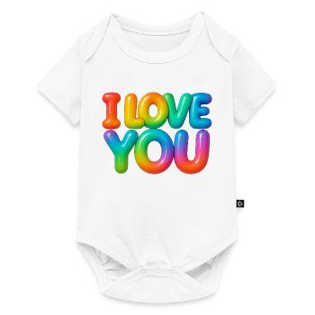 I love you - Baby Premium Kurzarmbody - Weiß - Vorne