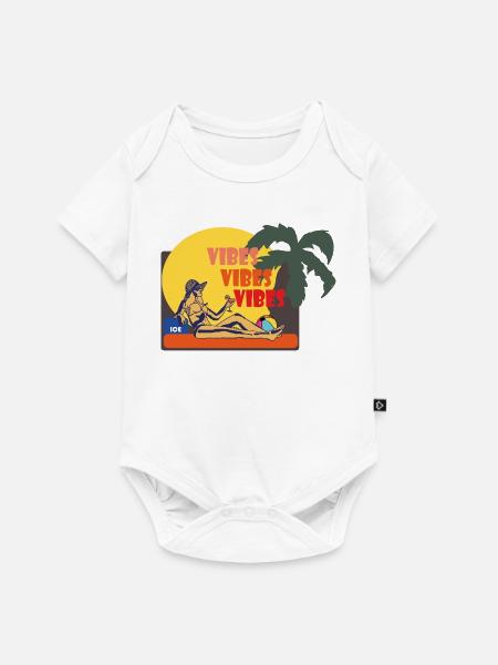 Sommer - Baby Premium Kurzarmbody - Weiß