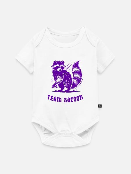 Team Waschbär - Baby Premium Kurzarmbody - Weiß