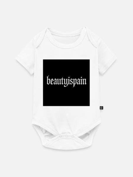 Gothic beautyispain Textdruck - Baby Premium Kurzarmbody - Weiß