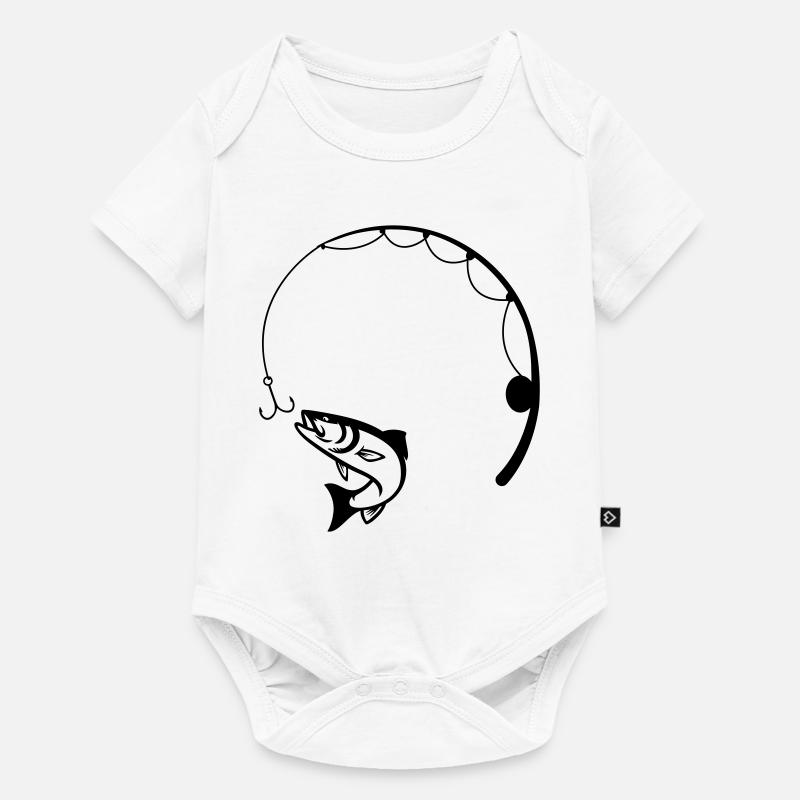 Accro à la conception d’un cercle de pêche - Body à manches courtes Premium Bébé - blanc